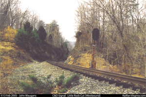 C&O Railway signal: Little Rock Cut